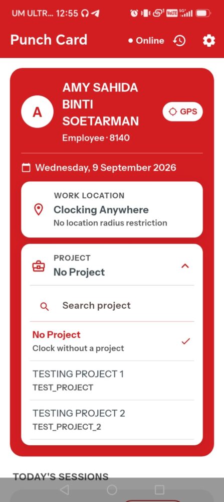 Smart GoGo Not Near Office GPS attendance alert