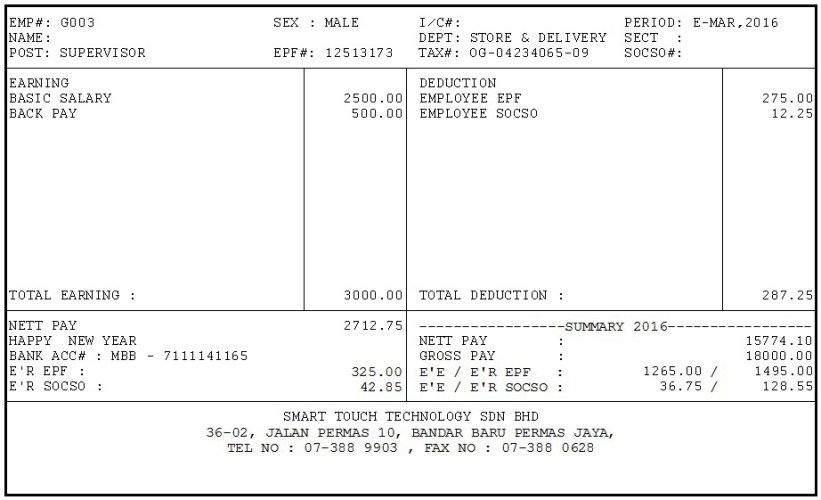 Payslip Template Malaysia are The Best and Affordable Template